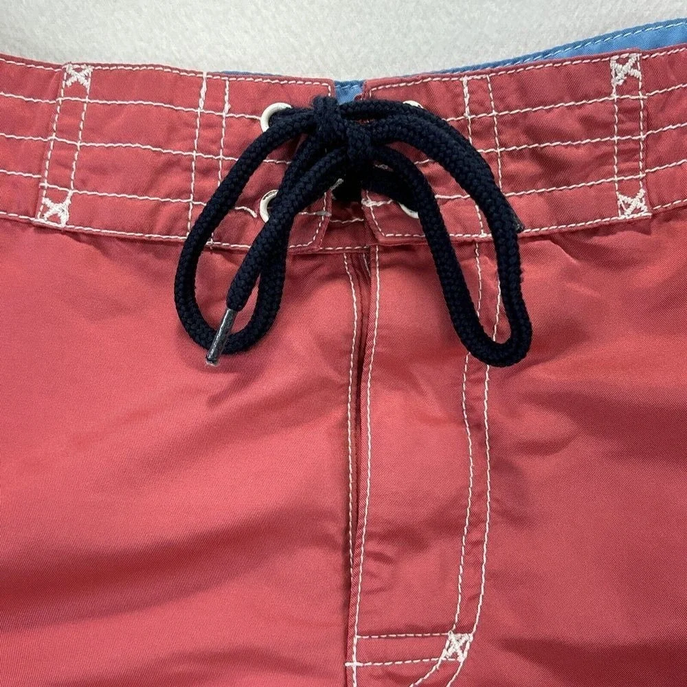 Vineyard Vines Mens Board Shorts 30 Pink Cargo Drawstring Swim Trunks Whale Logo